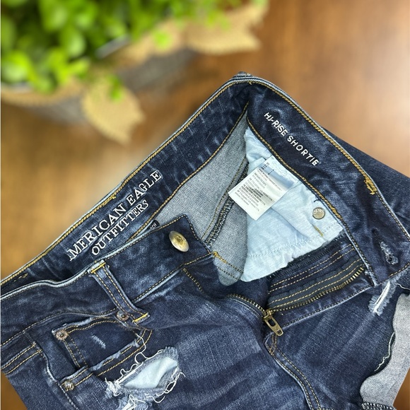 American Eagle Outfitters Womens Shorts Size 4 Blue Destressed - Picture 4 of 7